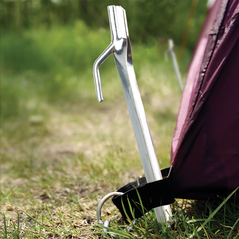 Steel Tent Stake - 9", Coghlan's Steel Tent Stake - 9" in use