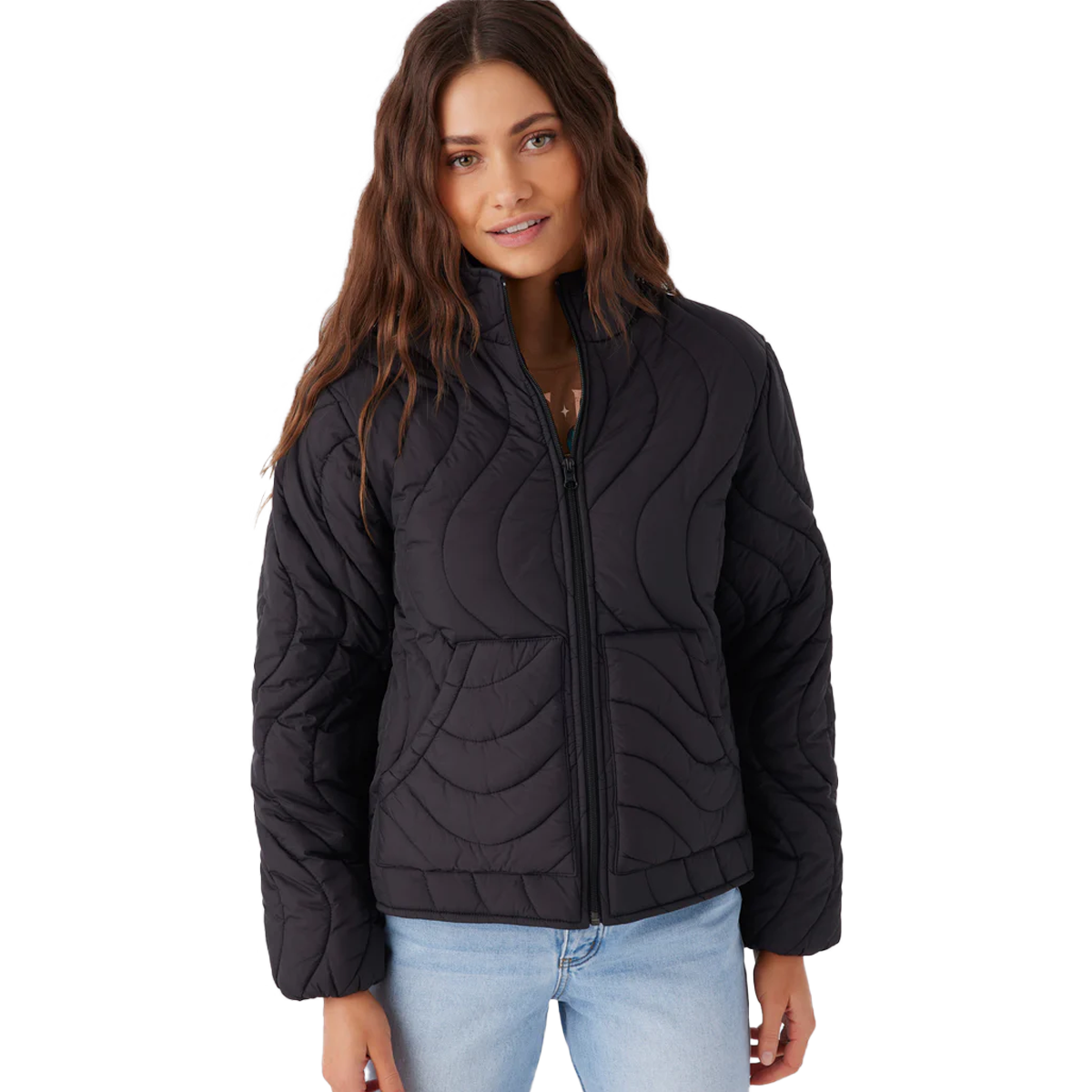 Women's Eden Nylon Wave Quilted Zip Jacket alternate view