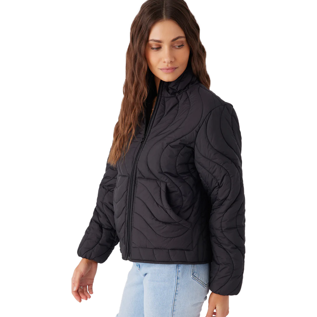 Women's Eden Nylon Wave Quilted Zip Jacket alternate view