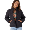 O'Neill Women's Eden Nylon Wave Quilted Zip Jacket front pockets