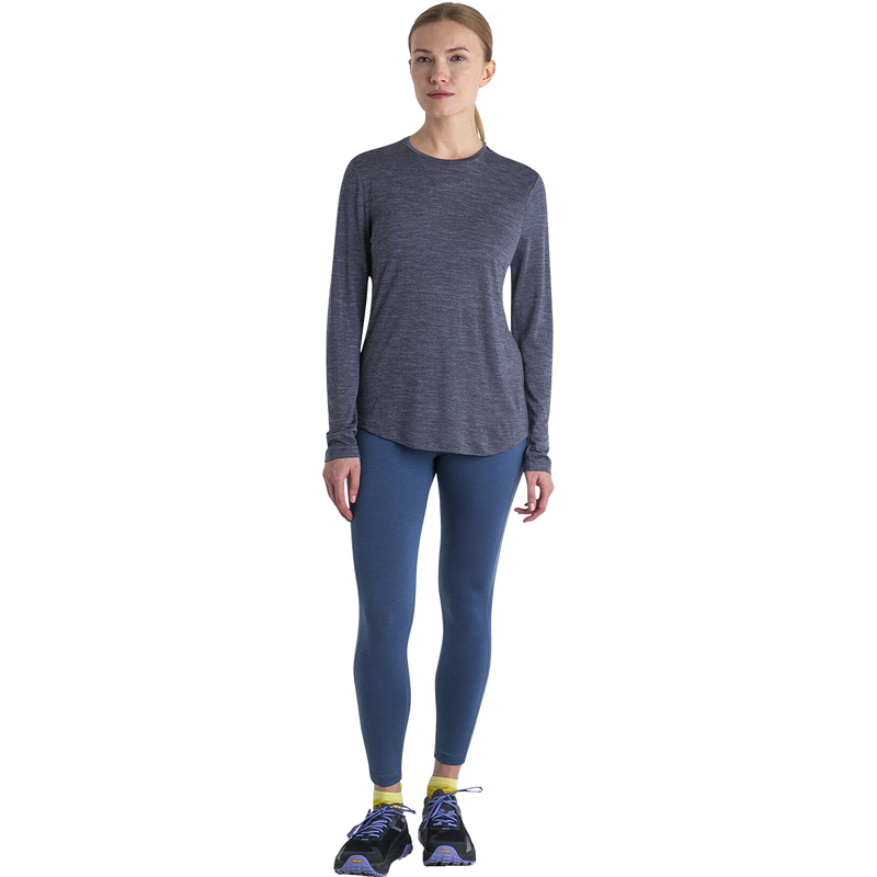 Women's Merino 125 Cool-Lite Sphere III Long Sleeve Tee, Icebreaker Women's Merino 125 Cool-Lite Sphere III Long Sleeve Tee in Midnight Navy Heather fornt