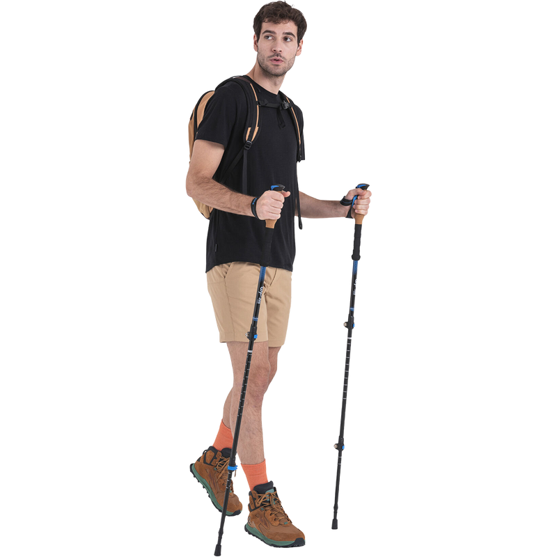 Men's Merino 150 Tech Lite III Short Sleeve, Icebreaker Men's Merino 150 Tech Lite III Short Sleeve in Black action