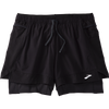 Brooks Women's High Point 3" 2-in-1 Short in Black