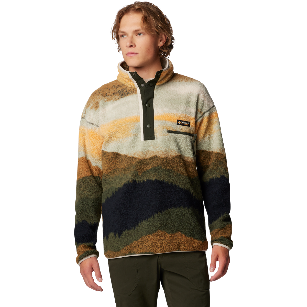 Men's Helvetia II Printed 1/2 Snap Printed Fleece Pullover alternate view