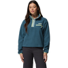Columbia Women's Helvetia II Cropped 1/2 Snap Pullover in 429-Everblue