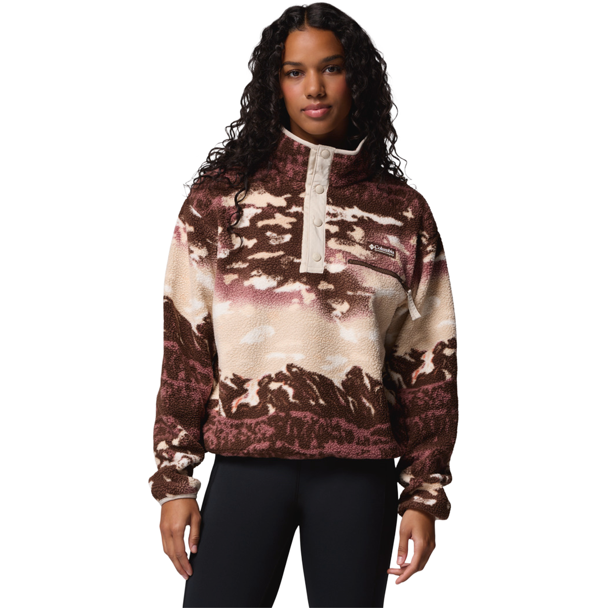 Women's Helvetia II Printed Crop 1/2 Snap Pullover alternate view