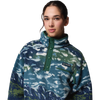 Columbia Women's Helvetia II Printed Crop 1/2 Snap Pullover in 492-Everblue Sisters collar and buttons
