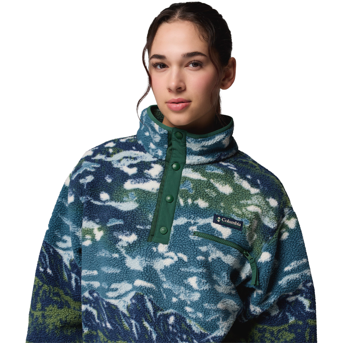 Women's Helvetia II Printed Crop 1/2 Snap Pullover alternate view