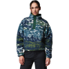 Columbia Women's Helvetia II Printed Crop 1/2 Snap Pullover in 492-Everblue Sisters