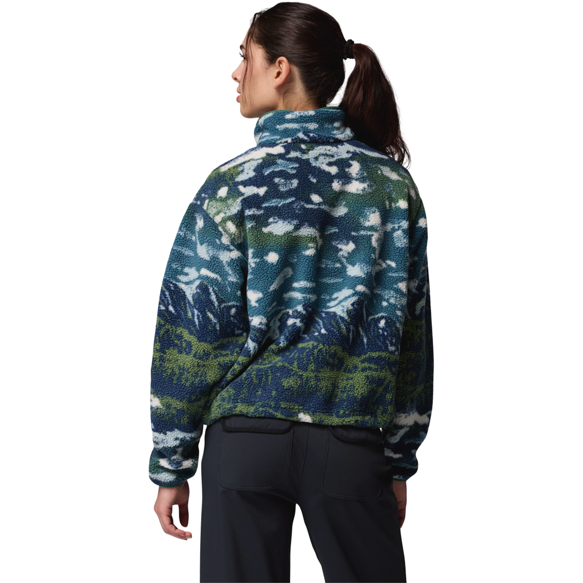 Women's Helvetia II Printed Crop 1/2 Snap Pullover alternate view