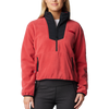 Columbia Women's Sequoia Grove 1/2 Zip Fleece in Daredevil/Black