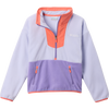 Columbia Youth Sequoia Grove 1/2 Zip Fleece in Snowdrift/Hot Coral