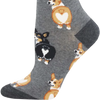 Socksmith Women's Corgi Butt toe and heel