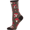 Socksmith Women's Pretty Fly for a Fungi in Brown Heather