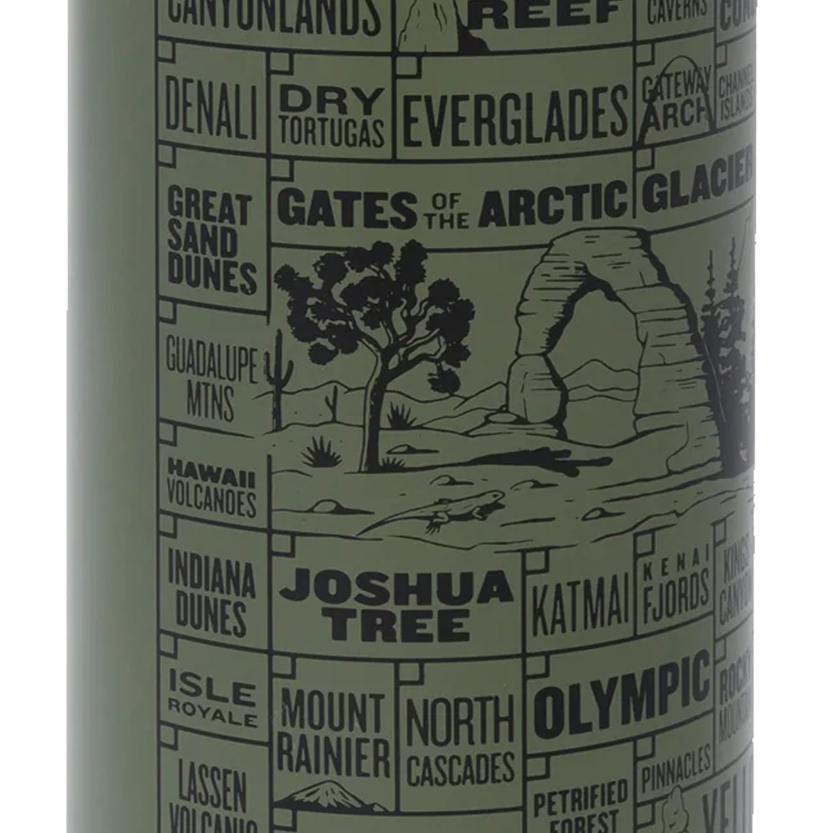 National Parks of the USA Checklist 32 oz Insulated Water Bottle alternate view