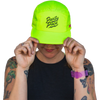 Rnnr Pacer Hat - Party Pace in Neon/Lime on model