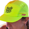 Rnnr Pacer Hat - Party Pace in Neon/Lime on model