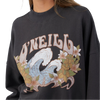 O'Neill Women's Moment Crop in Washed Black front graphic