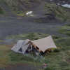 Snow Peak Land Nest Small Tent Tarp Set at camp