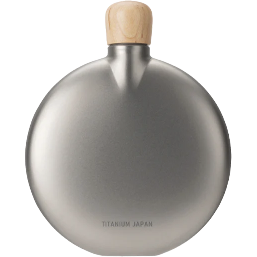 Round Titanium 5 oz Flask alternate view