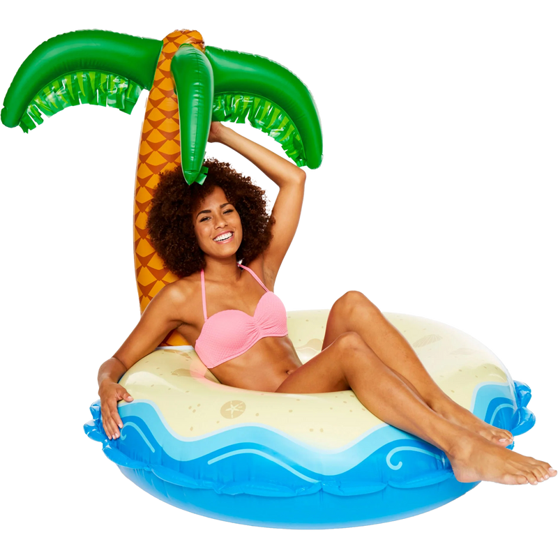 Palm Tree Pool Float, Big Mouth Palm Tree Pool Float with swimmer