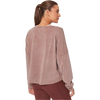 MPG Women's Calm Oversized Boxy Long Sleeve in Distressed Almond back