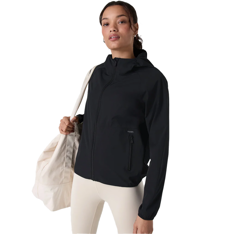 Women's Renew Trainer Shell, Vuori Women's Renew Trainer Shell in BLK Black with purse