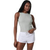 Vuori Women's SL Pose Piped Tank in TLC Talc front