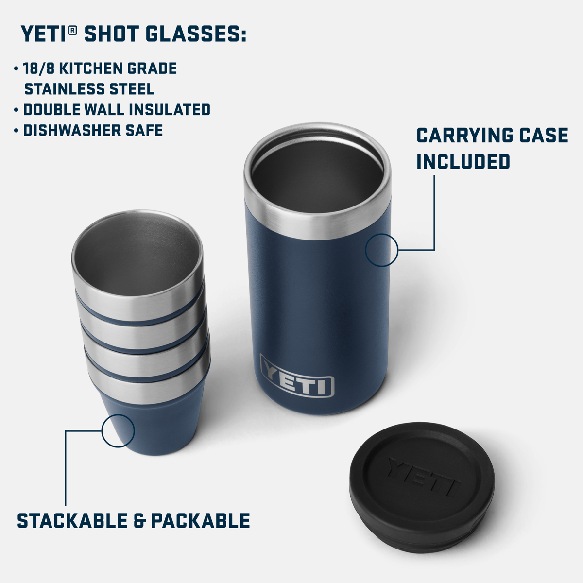 Shot Glasses with Carrying Case alternate view