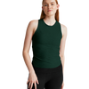 Beyond Yoga Featherweight Your Fit Shirred Tank in Dark Spruce Green Heather