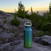 Snow Peak Recycled Titanium Aurora Bottle 800 at camp