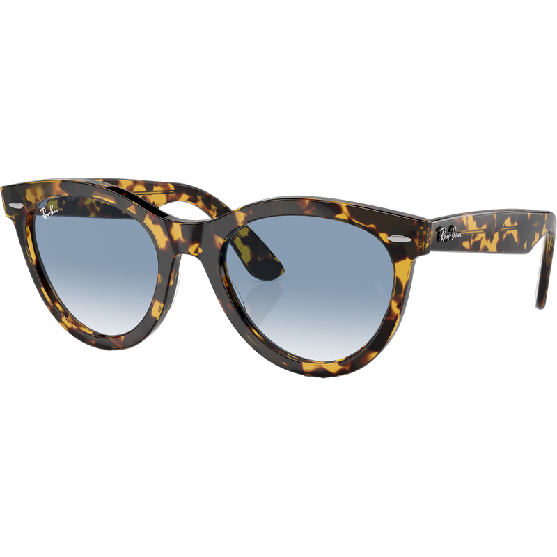 Wayfarer Way - Polished Yellow Havana/Clear & Blue, Ray Ban Wayfarer Way - Polished Yellow Havana/Clear & Blue 3/4 view