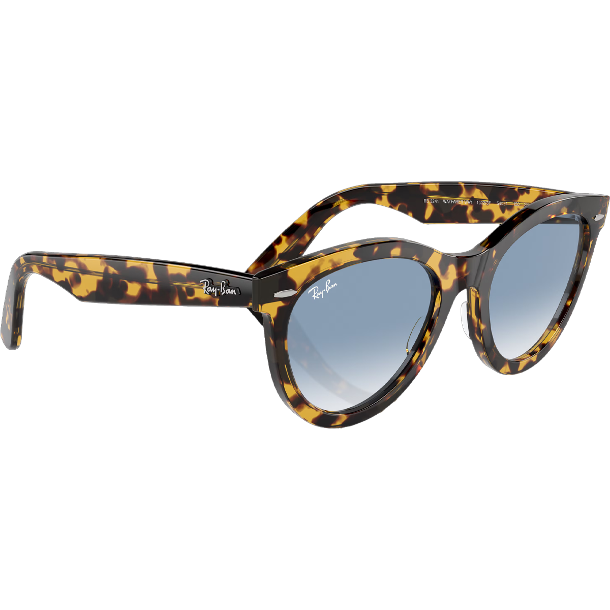 Wayfarer Way - Polished Yellow Havana/Clear & Blue alternate view