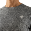 Rabbit Women's EZ Tee Long Sleeve in 060-Charcoal Heather front logo