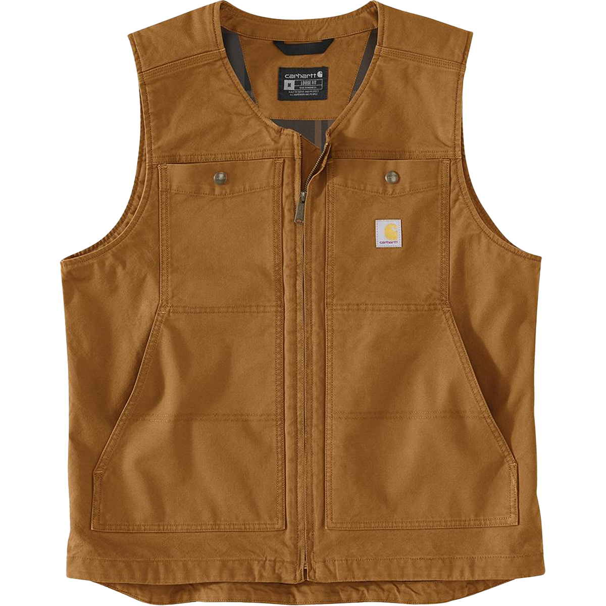 ジャケット・アウター CARHARTT 80s DUCK VEST BROWN MEDIUM TALL Carhartt FR Brown Duck Vest HRC 3 Sherpa Lined