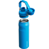 Stanley IceFlow Bottle 24 oz with Fast Flow Lid cap clipped on handle
