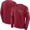 Fanatics Men's 49ers Varsity Letter Crew front and back