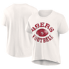 Fanatics Women's 49ers Football Home Cotton Modal Short Sleeve front and back