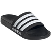 Adidas Adilette Shower Slides in Black/White front right