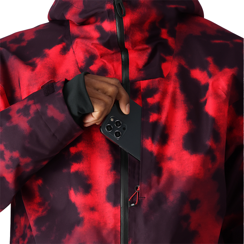 Men's Gateway Jacket, 686 Men's Gateway Jacket in RDNB-Red Nebula  front pocket