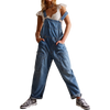 Free People Women's Way Back Overall in Lydia Blue
