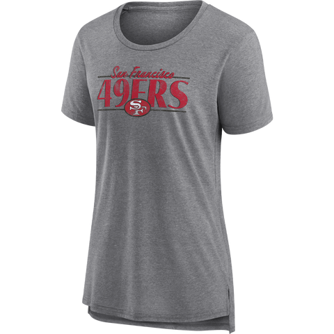 Women's 49ers Up The Middle Triblend Short Sleeve Tee