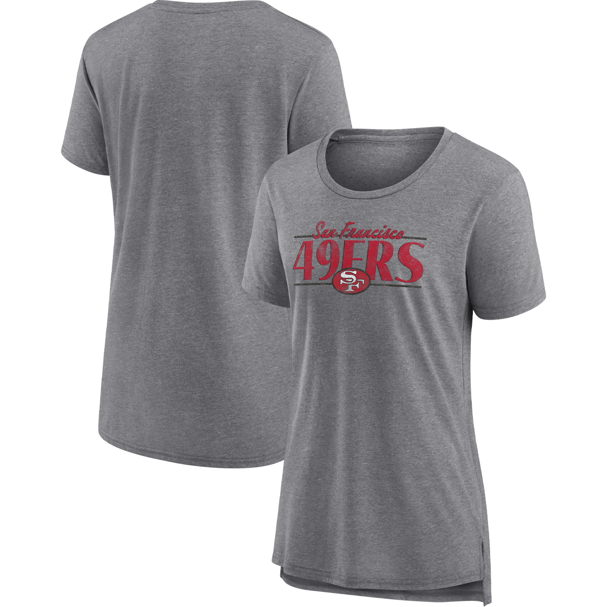 Women's 49ers Up The Middle Triblend Short Sleeve Tee alternate view