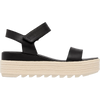 Sorel Women's Cameron Flatform Sandal in Black/Chalk