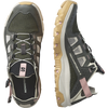 Salomon Women's Techamphibian 5 in Peat/Rainy Day/Hyma Pink pair