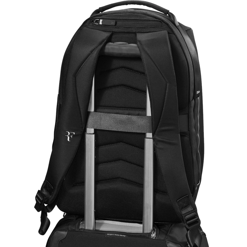 RF Backpack, Wilson RF Backpack on roller bag handle
