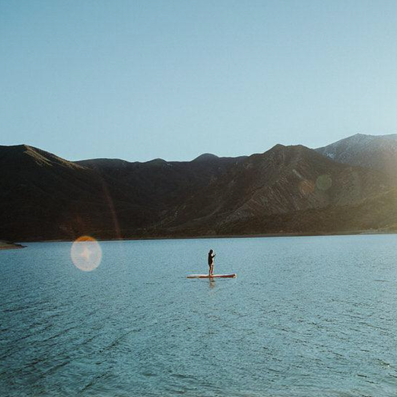 10'10" Woodgrain Voyager Inflatable SUP Package