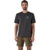Patagonia Men's Applied Imagination Organic T-Shirt in INBK-InkBlack on model front