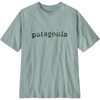 Patagonia Men's 73' Skyline Text Logo Organic T-Shirt in TMBL-Thermal Blue