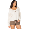 Roxy Women's Weekend Story Long Sleeve in Parchment Solid